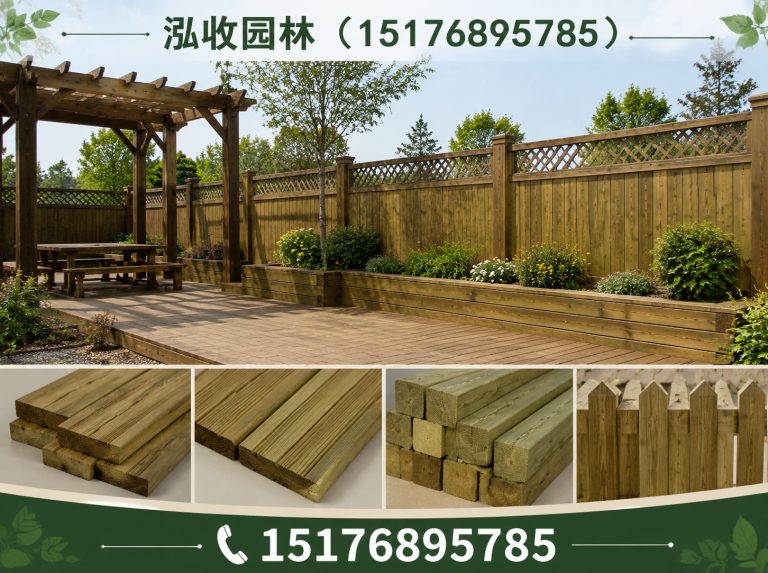 定安防腐木展示图